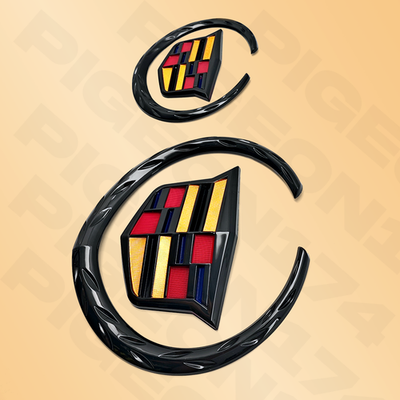 #ad Coloramp;Black Front Grille amp; Rear Trunk Lid Emblem Badge For Escalade ATS CTS STS $29.99