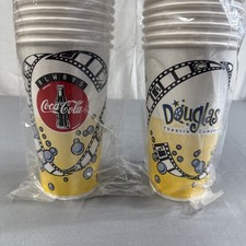 Movie Theatre Popcorn Coca Cola Cups Concession 24 Oz 50  Total Douglas Theatre 