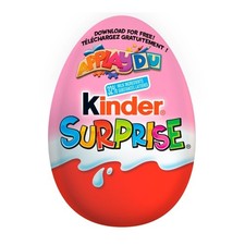 Kinder SURPRISE Milk Chocolate Eggs with Toys, Pink Edition, 1 egg