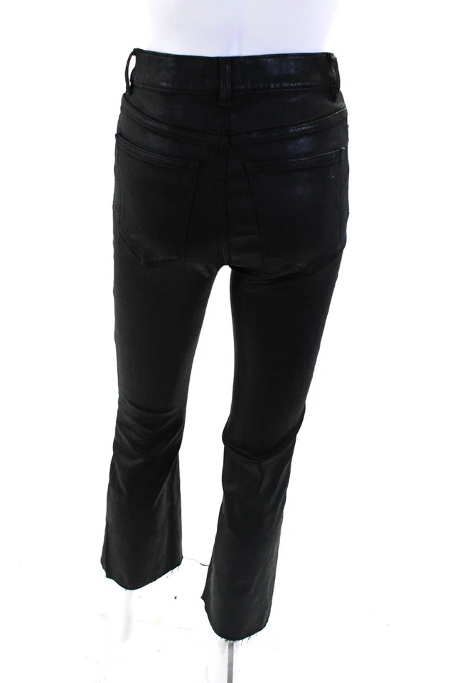 DL 1961 女式纽扣拉链懒人靴裤黑色 27 码 — 第 3/4 张图片