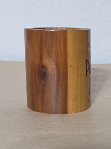Vtg 70s Denver Colo. Wooden Pencil Pen Desk Cup Organizer MCM Souvenir Teacher - 第 4/10 張圖片