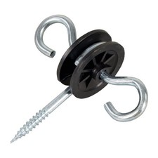 Horizont Economy Gate Handle Insulator With Wood Thread Black 10-Pack