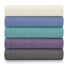 4pc Poly-Cotton T-Shirt Soft Jersey Sheets Set - Queen Size, Deep Pockets, Pu...