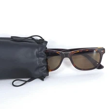 Polar Optics Sunglasses Tortoise Frame Brown Polarized Lenses Case Included EUC