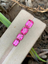 20 Ct 4 Pcs GIE Certified Natural Pink Sapphire Cushion Cut Loose Gemstone Lot