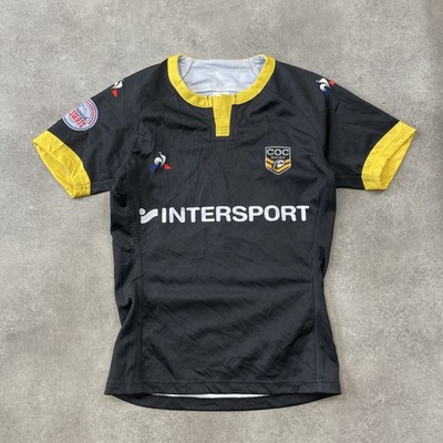 Le Coq Sportif Rugby Trikot Herren Medium COC Sports Vintage Poloshirt, Schwarz