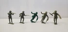 Vintage Louis Marx 1960's Plastic Toy Soldiers Lot WW2 WWII USMC Green 6"