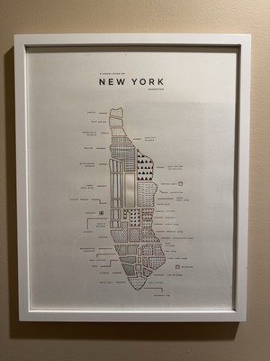 New York Manhattan Print Framed R2 Design