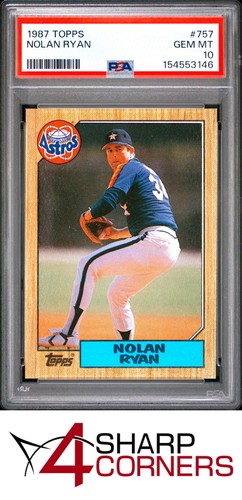 1987 TOPPS #757 NOLAN RYAN ASTROS HOF PSA 10