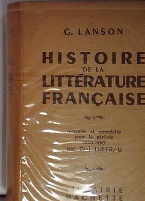 Lanson HISTOIRE DE LA LITERATURE FRANCAISE Beil