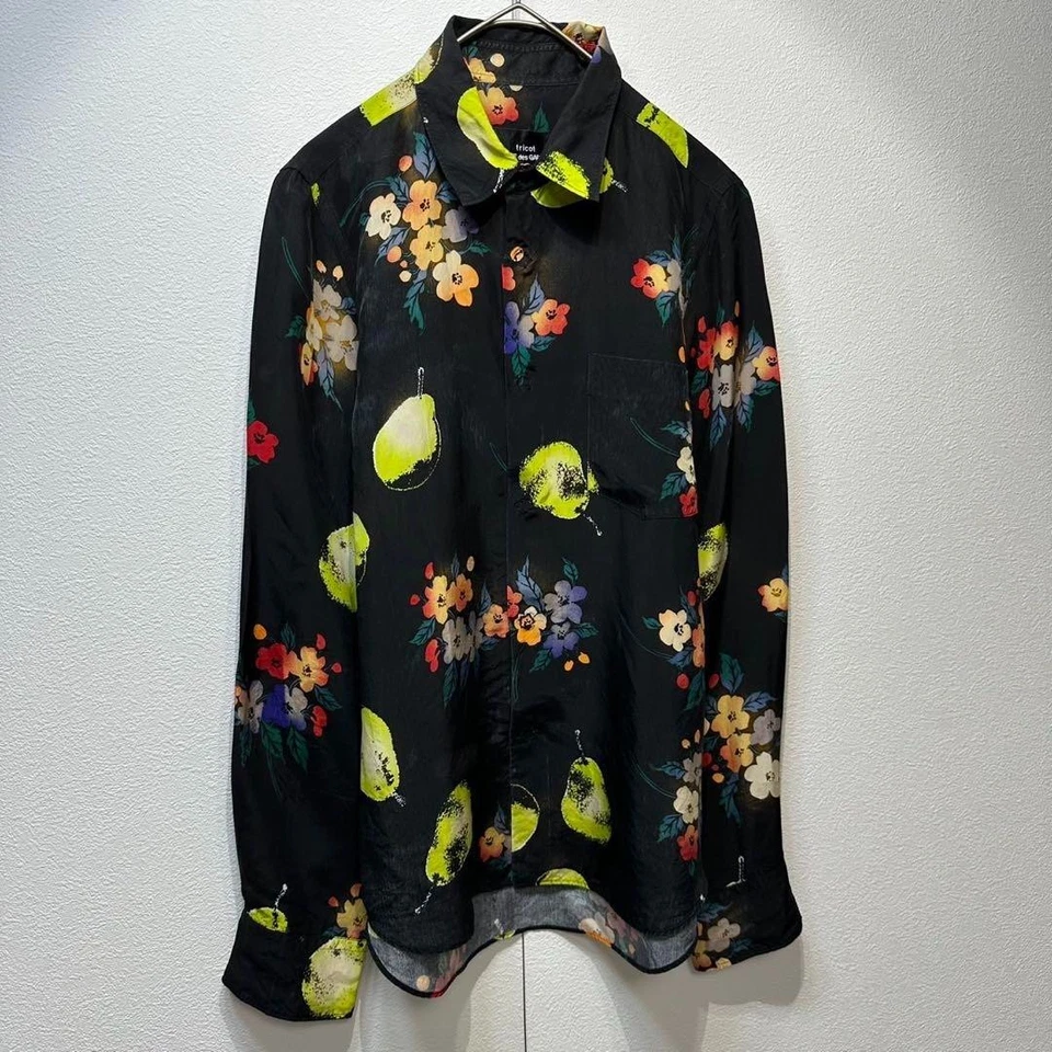 04AW Tricot COMME des GARCONS Camisa de diseño floral integral, talla M Foto 2 de 4
