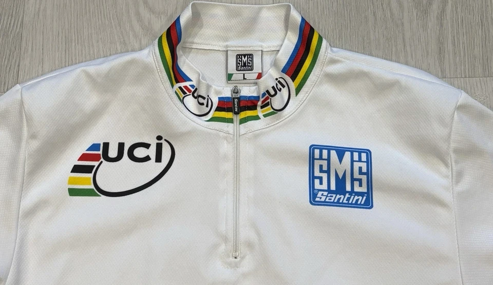 Santini SMS UCI Cycling Jersey World Champion Rainbow Stripes Men’s Large - Image 4 of 4
