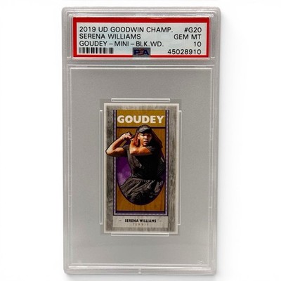 Serena Williams 2019 UD Goodwin Mini Black Wood Lumberjack #G20 3/8 PSA 10