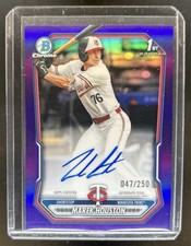 2026 Bowman Marek Houston Chrome Auto Purple Refractor 1st Prospect #/250 Twins