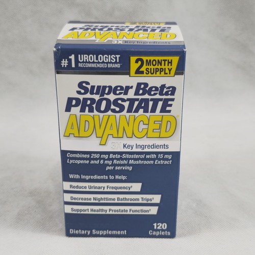 Super Beta Prostate Advanced Male Supplement with Beta-Sitosterol, 120 Caplets e
