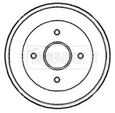 BORG & BECK BBR7168 Brake Drum Rear Fits Nissan Kubistar Renault Kangoo