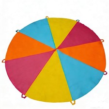 SPINFOX Play Parachute - 6ft with 8 Handles, Multicolored 6ft,