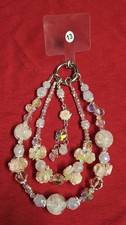 Pink Sparkley Decorative Whimsical Designer Beaded Phone Charm
