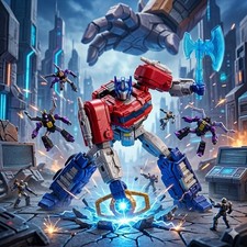 Transformers ONE Brave Commander Optimus Prime Figure USA Leader Class Takara