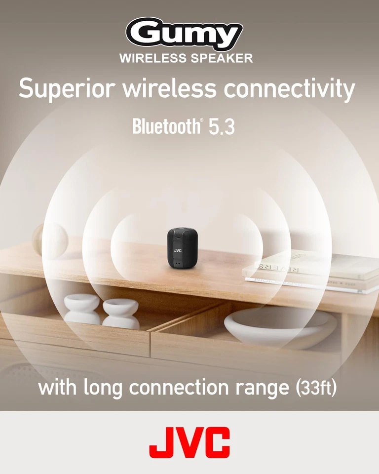 JVC Portable Gumy Wireless Speaker with Surround Sound, Bluetooth 5.3, Lightweig - Image 4 of 4