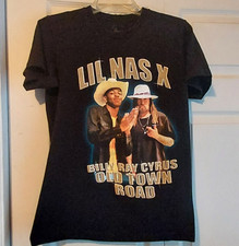 Lil Nas Old Town Road Billy Ray Cyrus The Thread Shop Tee Sm T Shirt Music Band