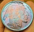1 Oz Round Silver Buffalo 2009 - Toned