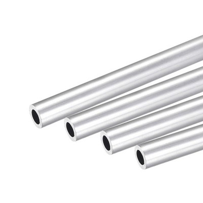 6063 Aluminum Round Tube 11mm OD 7mm Inner Dia 250mm Length Pipe Tubing 4 Pcs