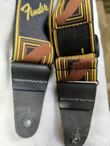 Vintage Fender Gitarrengurt braun & gold Fender Logo um 1970 1980 - Bild 4 von 6