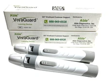 Able VivaGuard Lancing Device 5 Adjustable Settigs ( 2 Pack )