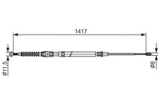 Handbremsleitung 1 987 482 583 BOSCH für AUDI TT TT Roadster