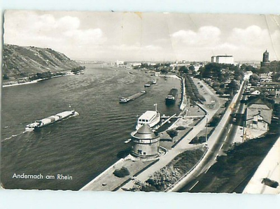 #ad old rppc ROAD BY RIVER Andernach Mayen Koblenz Germany : make an offer HM1794 $1.49