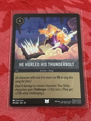 FOIL Lorcana Whispers in the Well - He Hurled His Thunderbolt - 197/204 FOIL