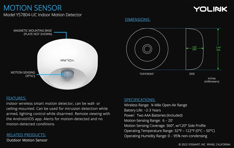 Long Range Wireless Motion Sensor with Alexa & IFTTT - Image 4 of 4