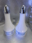 Vintage Gemco Oil & Vinegar Cruet Blue Hanging Snowflake Garland Corelle Pyrex