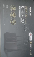 New Asus BE9700 Tri-Band RT-BE92U WiFi 7 Extendable Router - Black