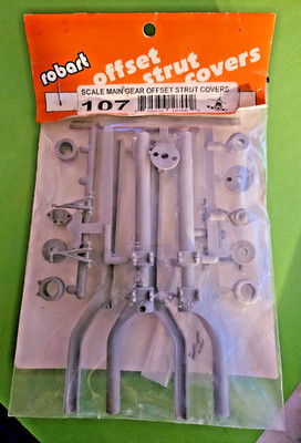 Robart Scale Main Gear Offset Strut Covers, No. 107 for RC Helicopters