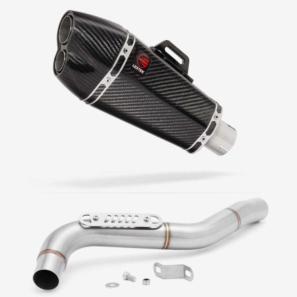 Lextek XP13C Exhaust 210mm with Link Pipe for Triumph Tiger 1050 (07-12)
