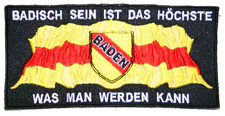 Aufnäher Badisch sein ist das Höchste, rechteckig, Freiburg, **VERSAND GRATIS**