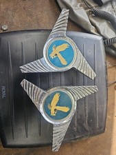 2 Roadster Wheel Knock-off Spinner Cap Eagle Emblem Pair