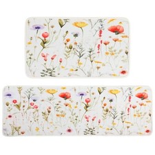 s Kitchen Mats Set of 2, Spring Kitchen Rugs 47 x 16 28 x 16 Wildflower