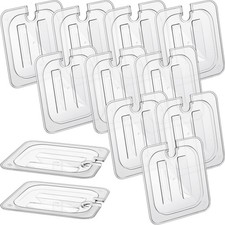 Food Pan Lid 12 PCS 1/6 Size Polycarbonate Universal Handled Cover Commercial