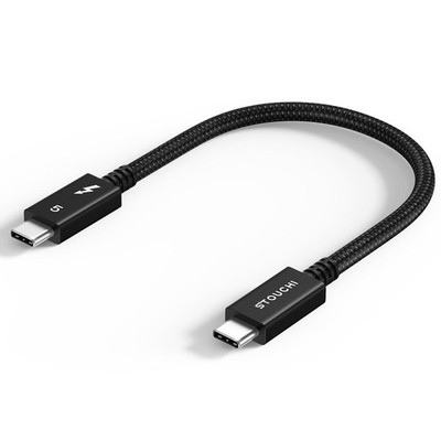 Certified Thunderbolt 5 Cable 80Gbps,Dual 8K Display, 240W Power- 1.6FT