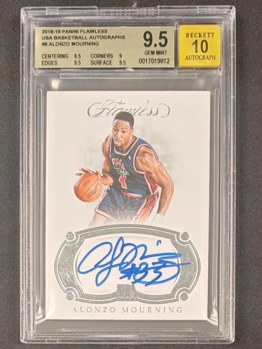 Alonzo Mourning Basketball Autographed Sports Trading Cards