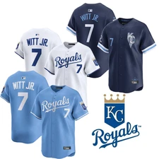 Men's/Youth Royals #7 Bobby Witt Jr. Home Limited Player Jersey Stitched Jersey