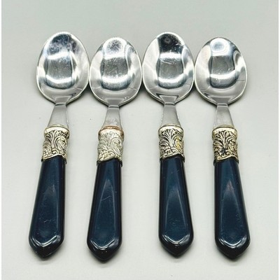 Versailles EME Inox Italy 18/10 Stainless Black Teaspoons Set of 4