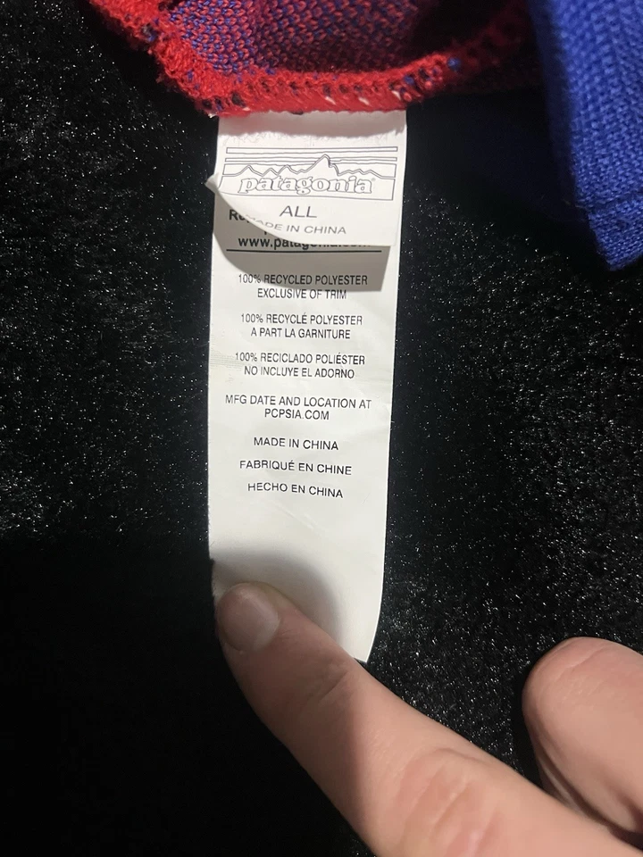 Gorro Patagonia Azul/Negro/Rojo Fitz Roy Mountain Exterior Talla Única Unisex Adulto Foto 4 de 4