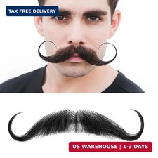 WSTAR Fake Beard Realistic Mustache Large Fake goatee 100 Human Hair Full Hand