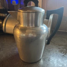 Vintage Kitchen Craft by West Bend Aluminum Pitcher Wood Handle EUC