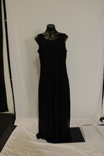 Attitudes by Renee Women's Floral Illusion Jacquard Maxi Dress MS7 Black Medium