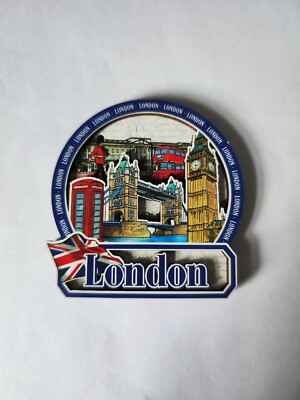 London Kühlschrankmagnet - großer Holz 3D Ausschnitt - Reise Tourismus Souvenir